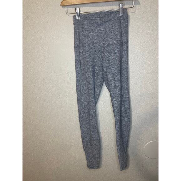 Lululemon Pure Practice High Waisted 4 Way Stretch Heather Gray Leggings Size 2 - Picture 2 of 12
